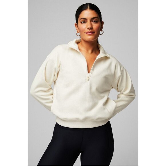 Fabletics Tops - Fabletics Womens Sweatshirt Size XXL Pullover Cozy Fleece Half Zip Activewear